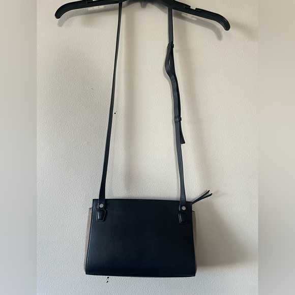 Rag and Bone Aston Mini Crossbody Stone Grey and Black Logo Suede Leather Womens - Picture 3 of 16